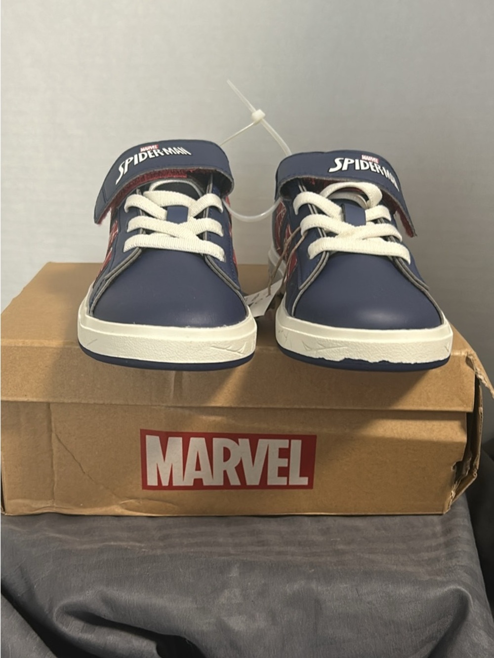 Marvel Kids Spider-Man Navy and White Sneakers